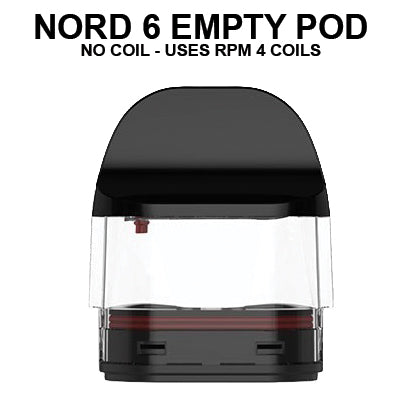 Smok Nord 6 Pod Replacement Cartridge No Coil